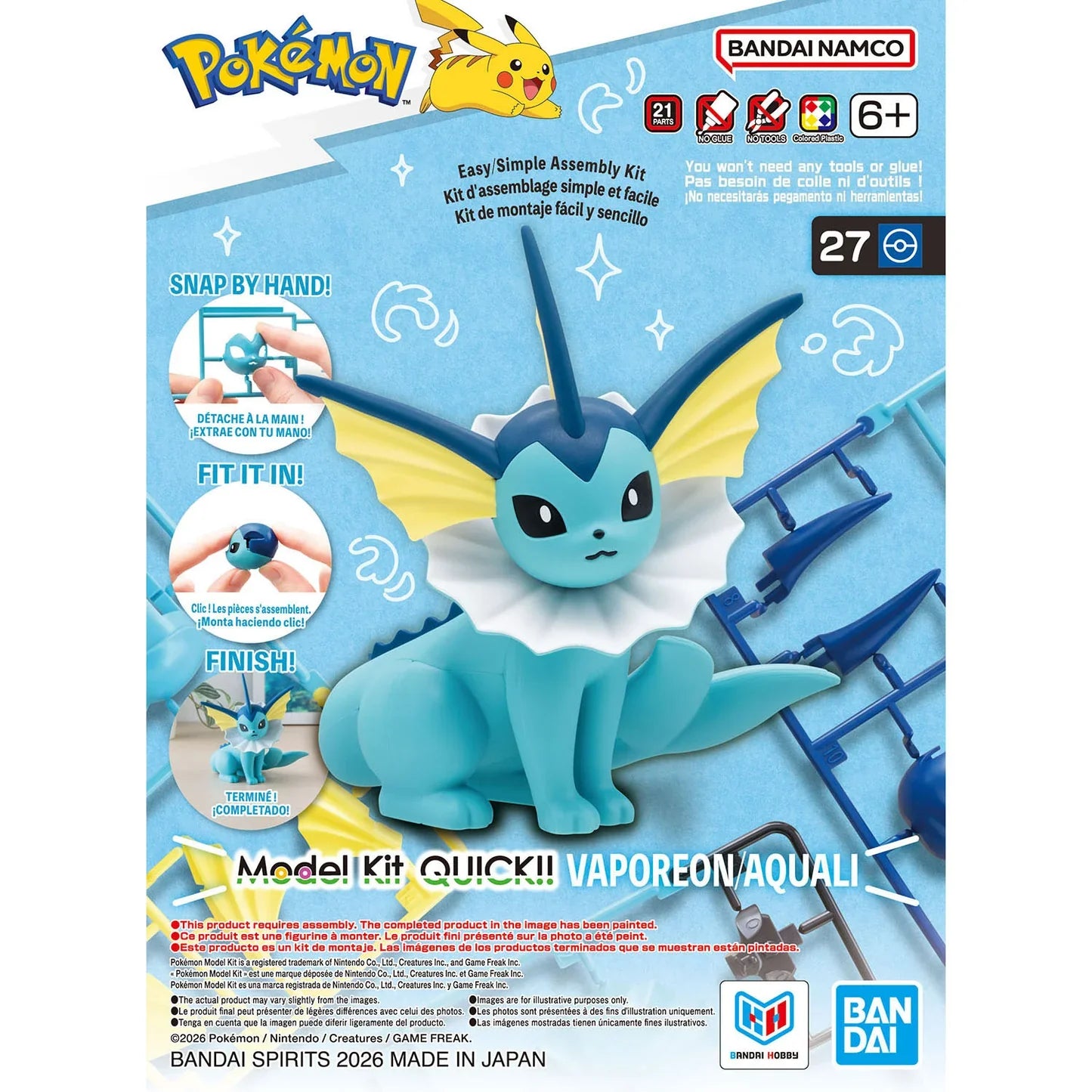 Vaporeon Pokemon Model Kit
