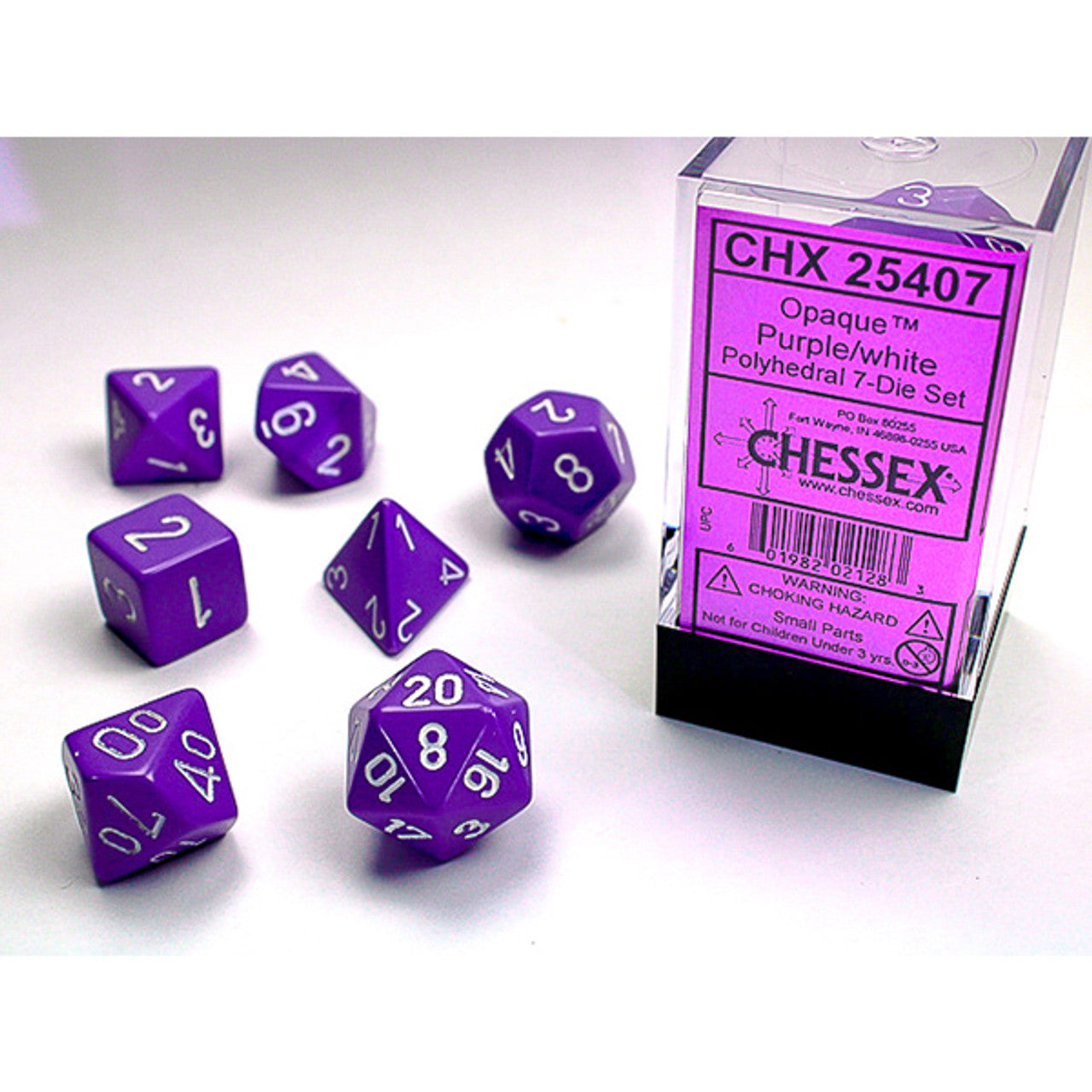 Chessex Opaque Polyhedral 7ct Dice Set