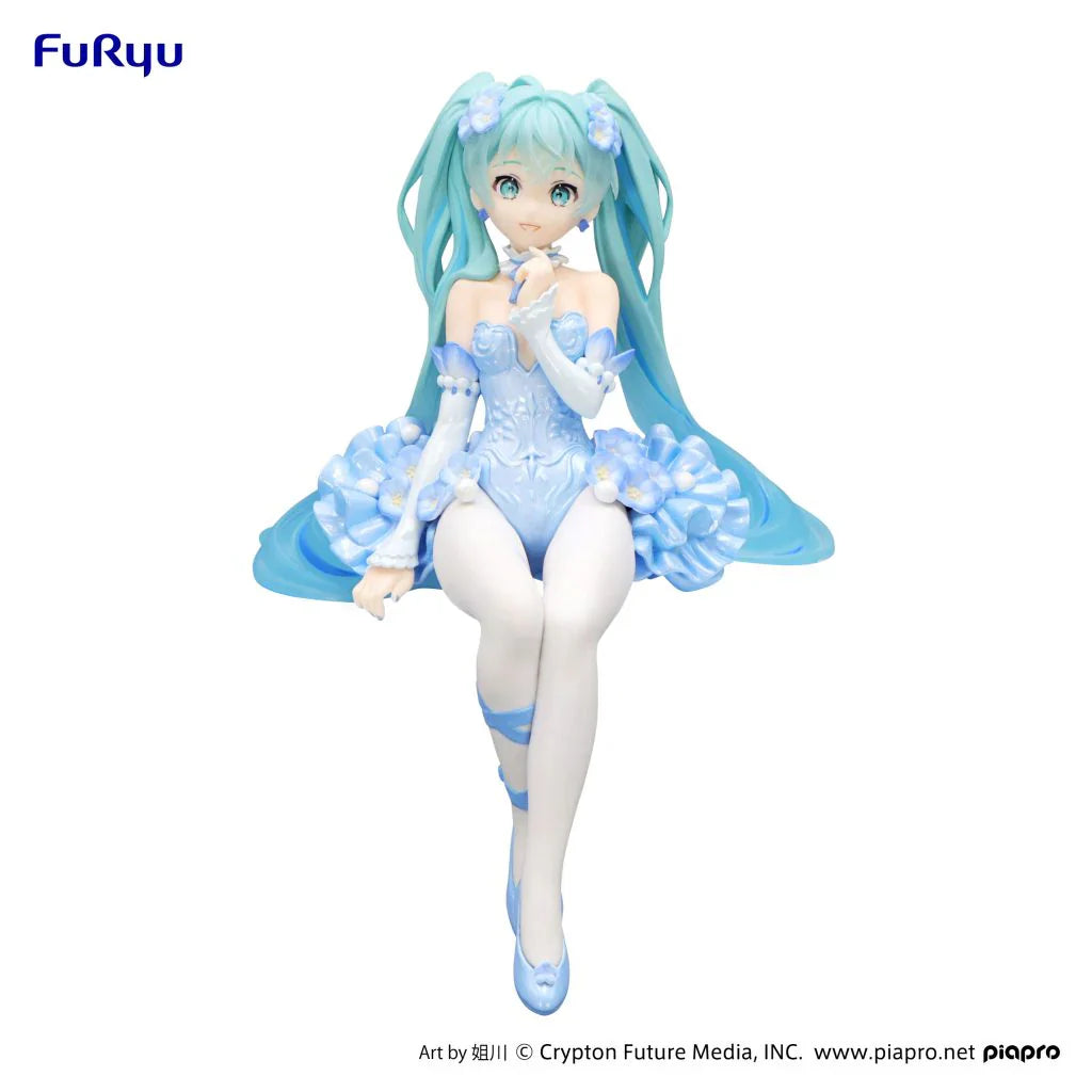 Furyu Hatsune Miku Flower Fairy Nemophila Pail Blue Color Ver. Noodle Stopper Figure