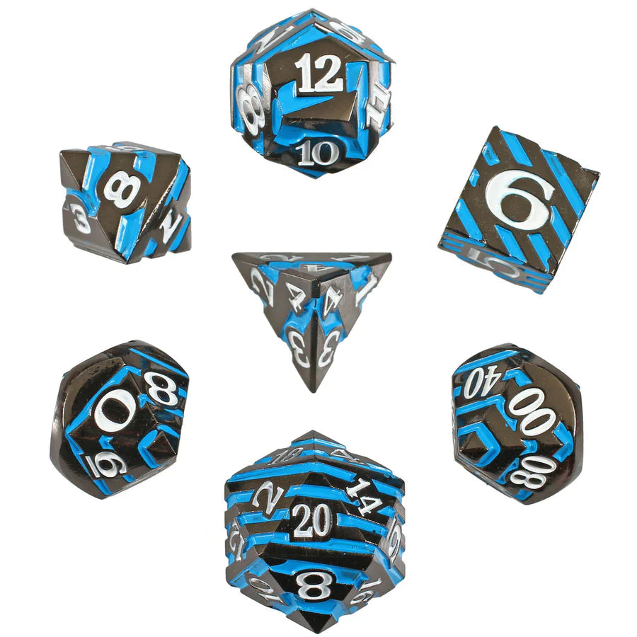 Blue Oblivion Metal Dice Set Forged Gaming
