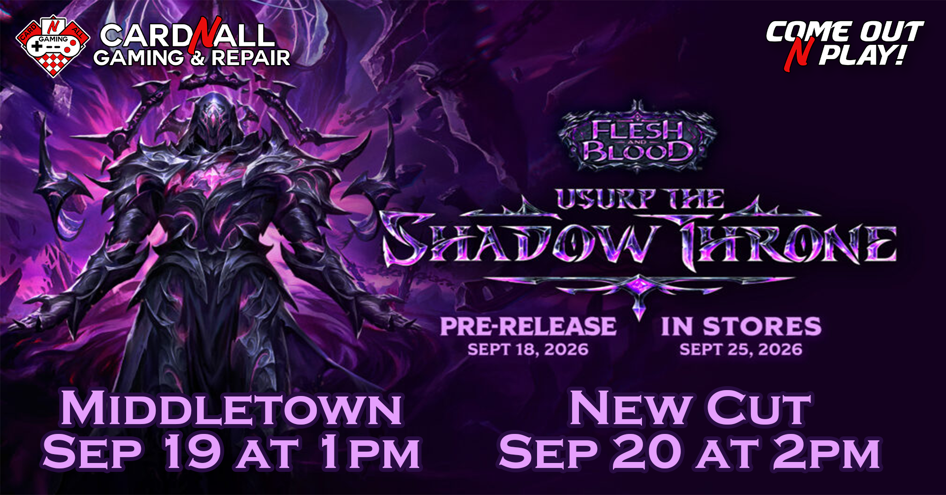 FAB Usurp The Shadow Throne Prerelease Event – CNAGames Middletown