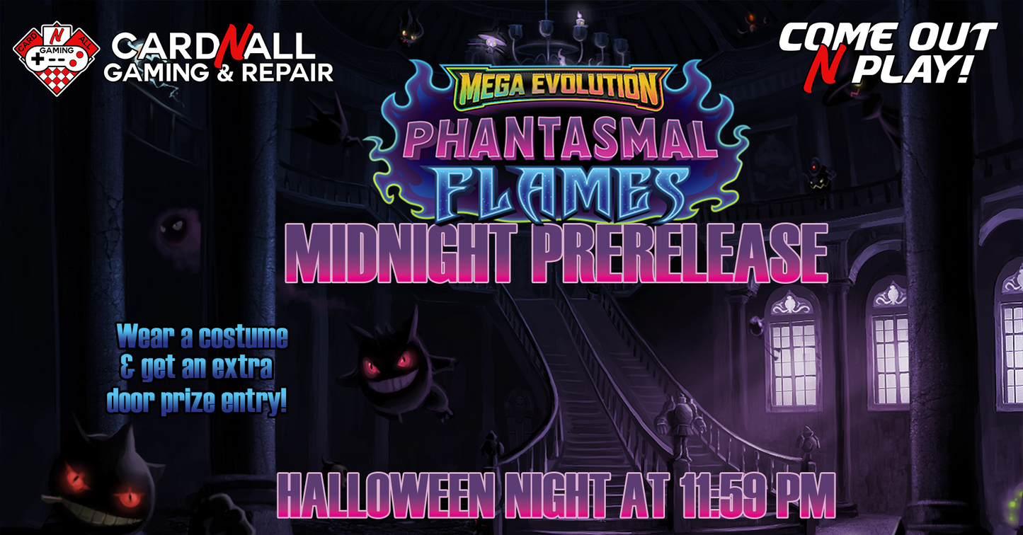 Pokemon Phantasmal Flames Midnight Prerelease Event