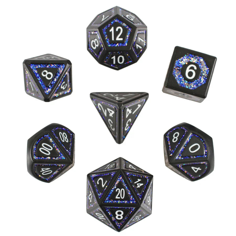 Underdark Glimmer Metal Dice Set Forged Gaming