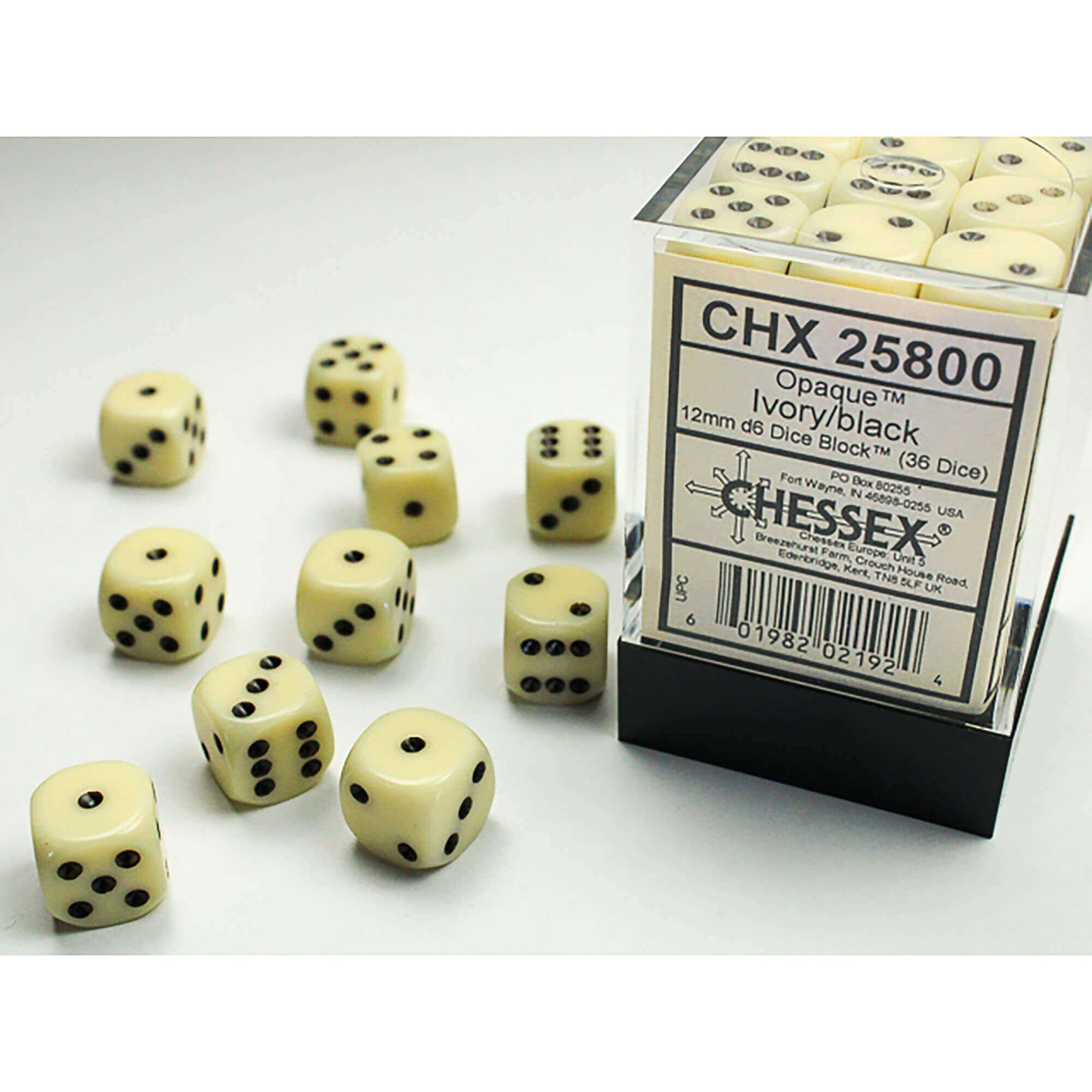 Chessex Opaque 12mm D6 36ct Dice Set
