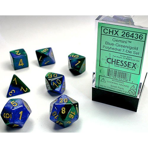 Chessex Gemini Polyhedral 7ct Dice Set