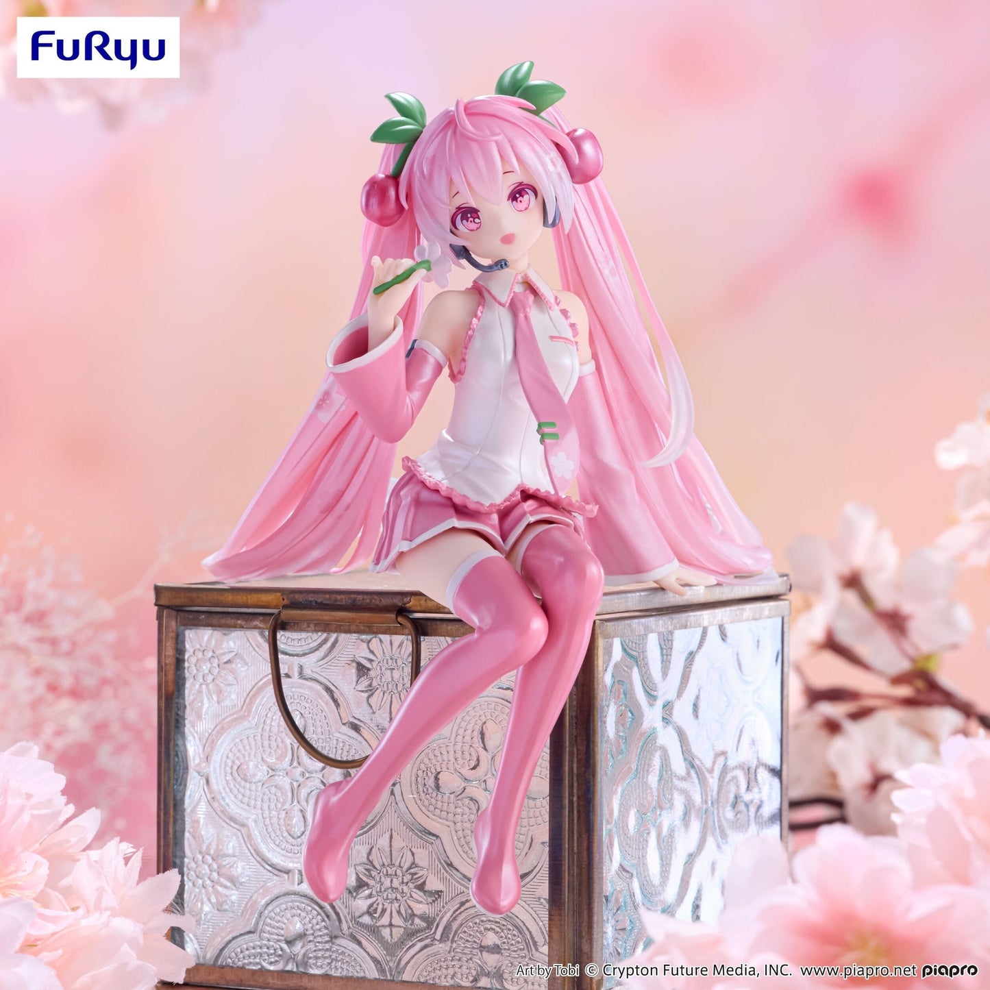 Furyu Sakura Miku 2024 Pearl Color Ver. Noodle Stopper Figure