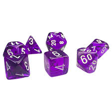 Chessex Mini Translucent Polyhedral 7ct Dice Set