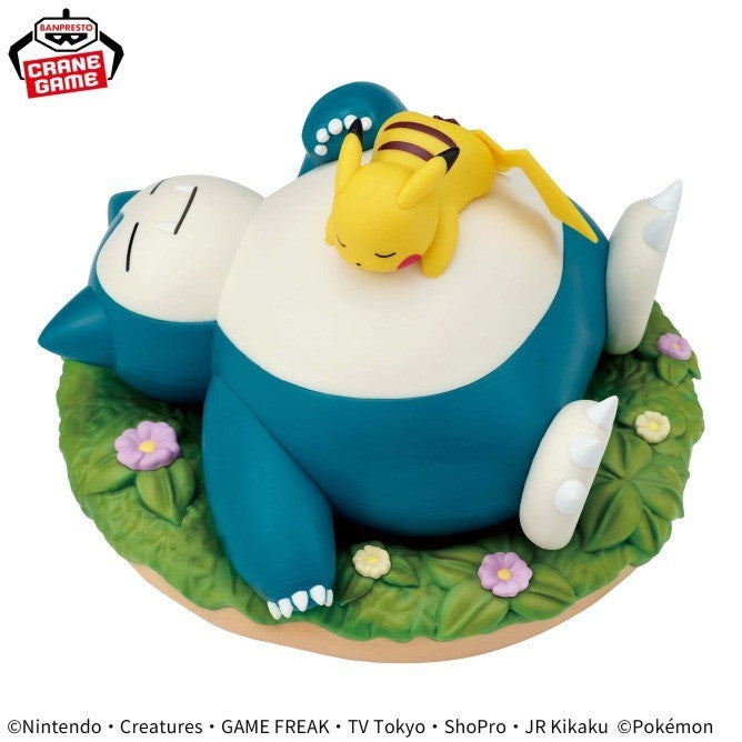 Banpresto Pokemon Relax Time Pikachu & Snorlax 3.9" Figure