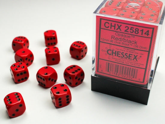 Chessex Opaque 12mm D6 36ct Dice Set