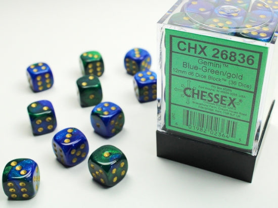 Chessex Gemini 12mm D6 36ct Dice Set