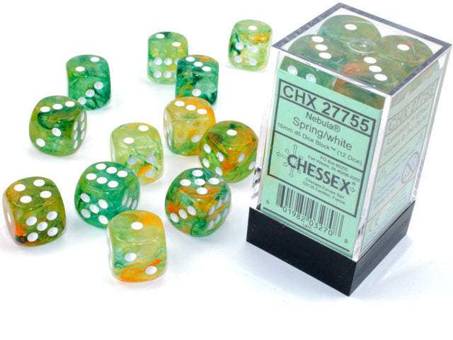 Chessex Nebula 16mm D6 12ct Dice Set