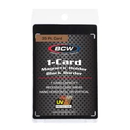 BCW 1-Card Magnetic Holder Black Border