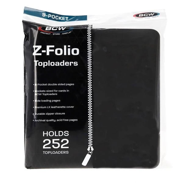 Z-Folio 9-Pocket LX Top Loader Binder - Black