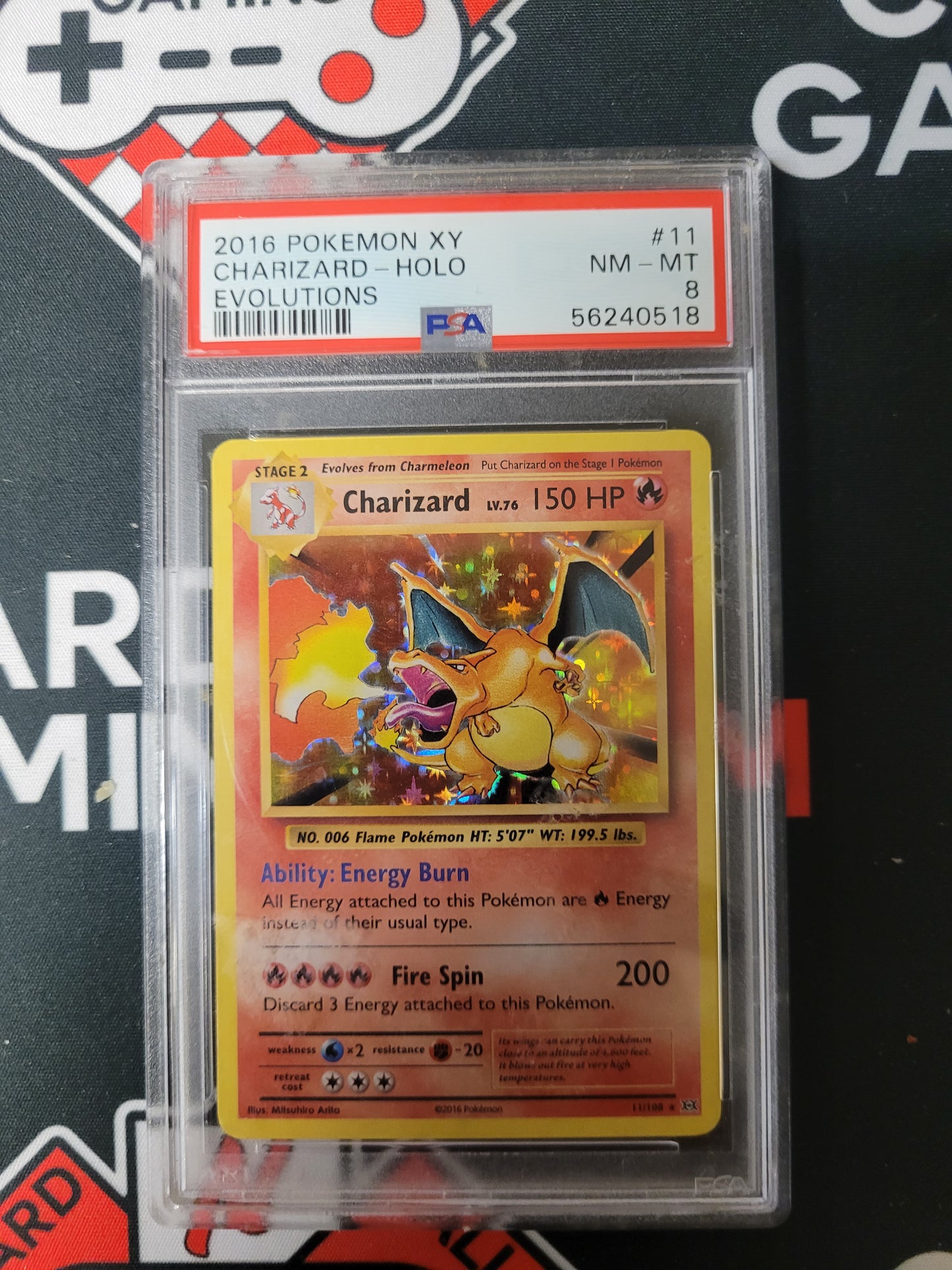 Charizard PSA 8 11 XY Evolutions