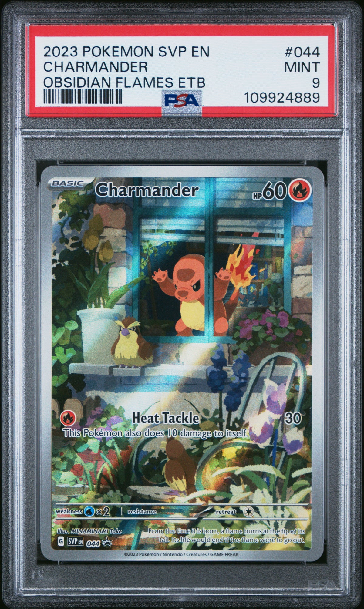Charmander 044 Obsidian Flames Elite Trainer Box Pokemon PSA 9 Mint