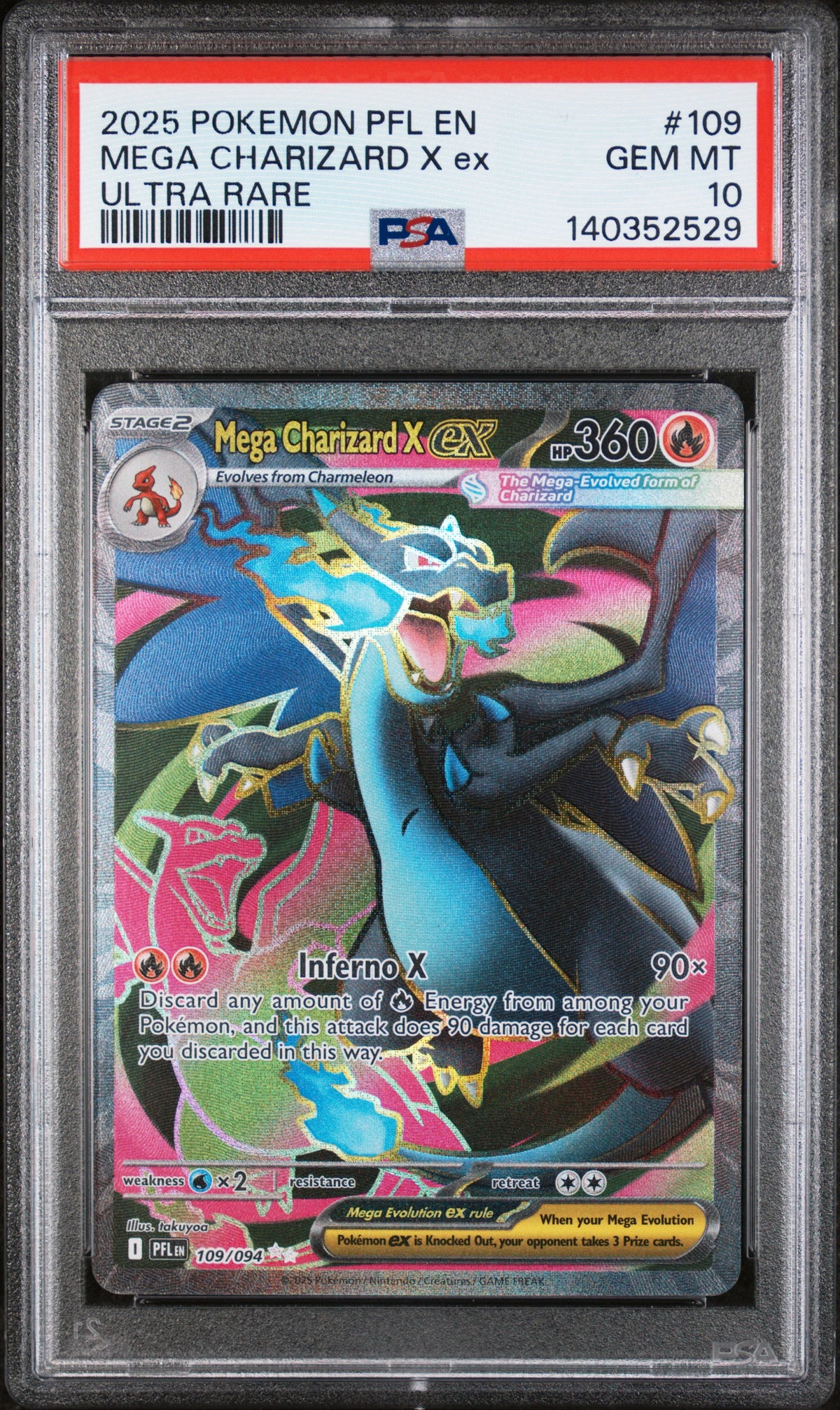 Mega Charizard X EX 109/094 Ultra Rare Pokemon PSA 10 Gem Mint