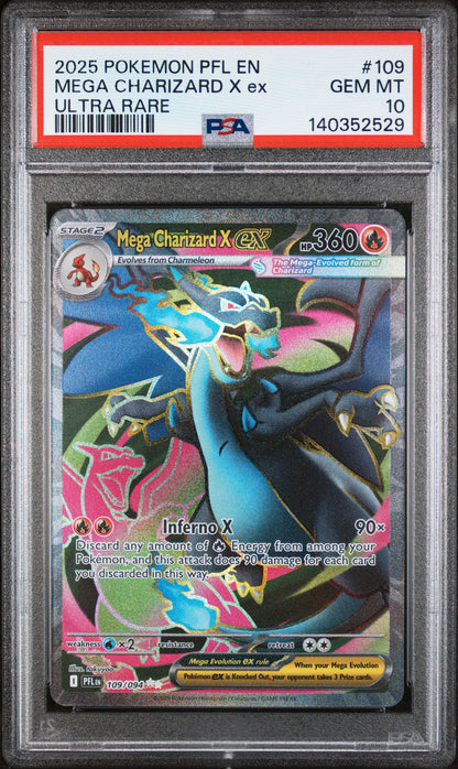 Mega Charizard X EX 109/094 Ultra Rare Pokemon PSA 10 Gem Mint