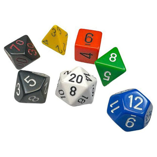 Chessex Nostalgia Opaque Polyhedral 7-Die Set