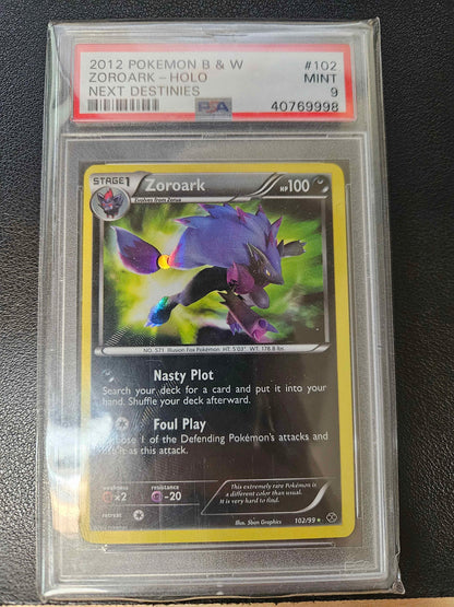 PSA 9 Zoroark #102/99 2012 Next Destinies Secret Rare