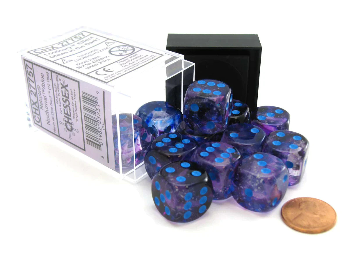 Chessex Nebula 16mm D6 12ct Dice Set