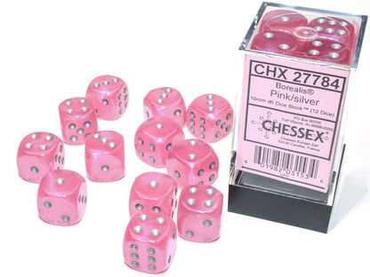 Chessex Borealis 16mm D6 12ct Dice Set