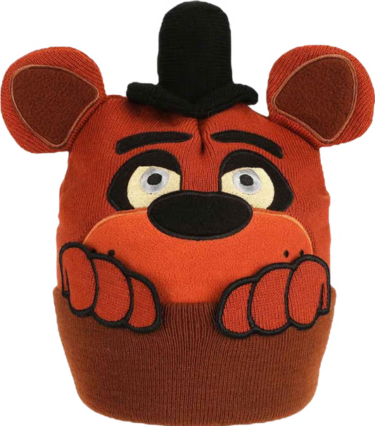 Five Nights At Freddy's Freddy Peekaboo Hands Knit Beanie
