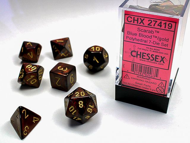 Chessex Scarab Polyhedral 7ct Dice Set