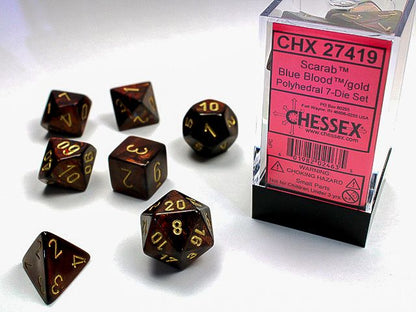 Chessex Scarab Polyhedral 7ct Dice Set