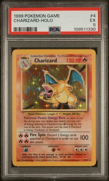 Charizard PSA 5 4 Base Set Holofoil
