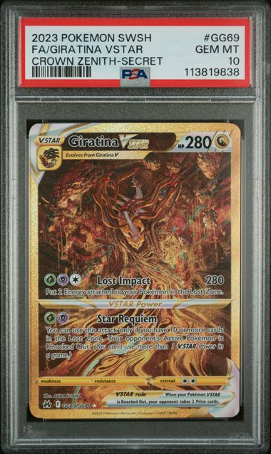 Giratina Vstar PSA 10 GG69 Crown Zenith Galarian Gallery Secret Rare