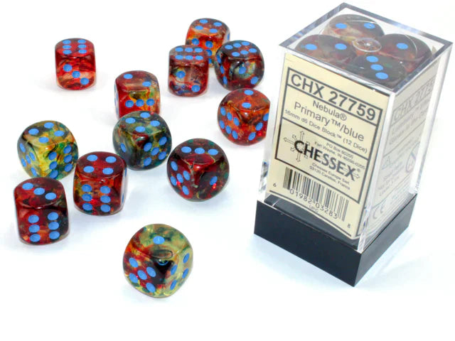 Chessex Nebula 16mm D6 12ct Dice Set