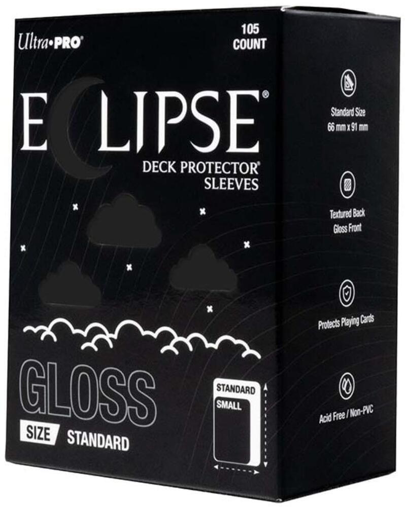 Ultra Pro Eclipse Gloss Standard Size 100 ct Sleeves - Jet Black