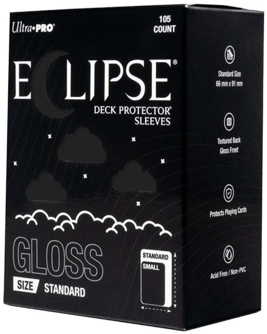 Ultra Pro Eclipse Gloss Standard Size 100 ct Sleeves - Jet Black