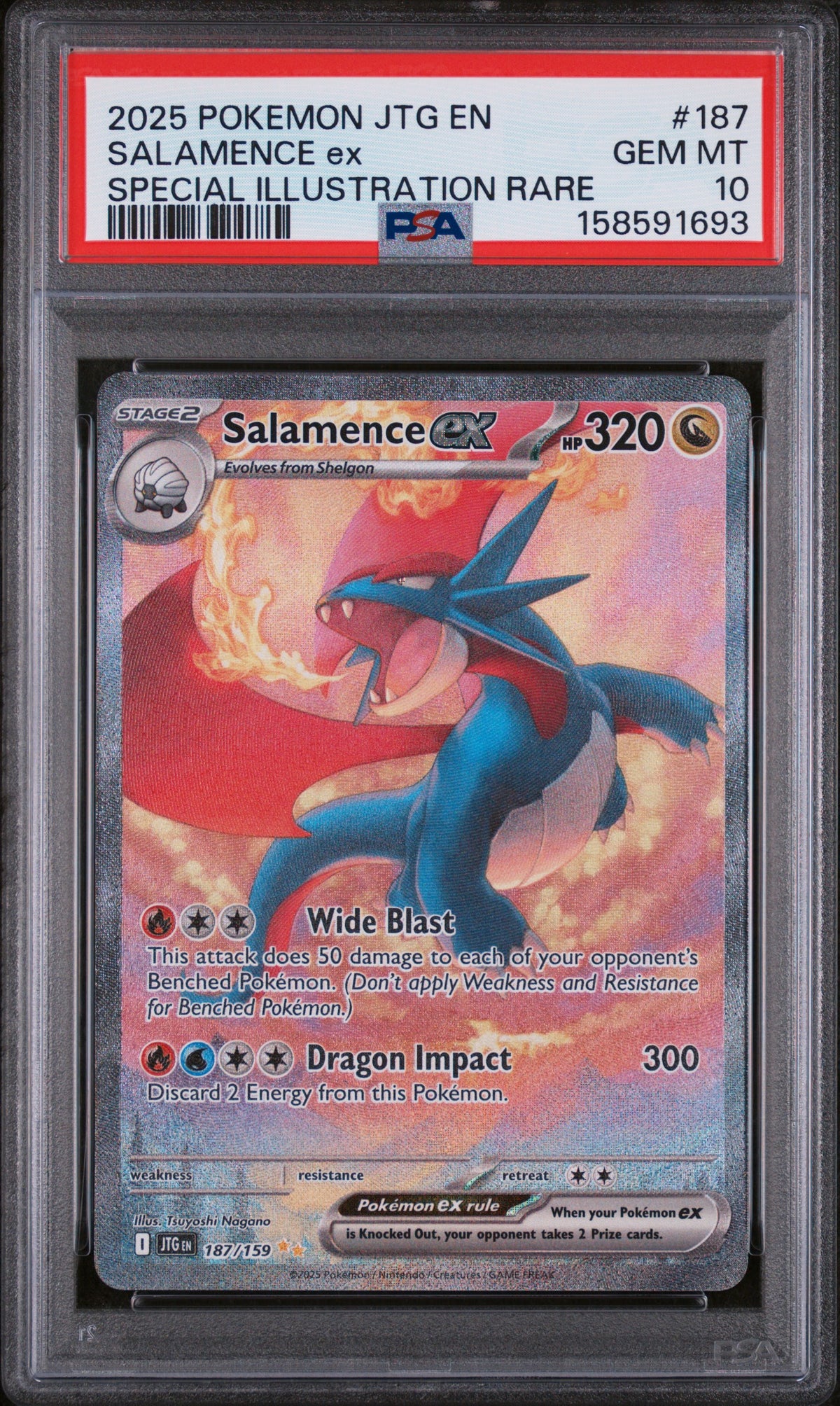 Salamence EX 187/159 Special Illustration Rare Pokemon PSA 10 Gem Mint