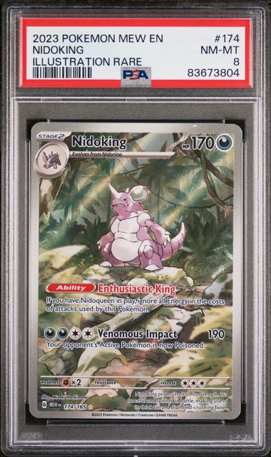 Nidoking PSA 8 174 Scarlet Violet 151 Illustration Rare