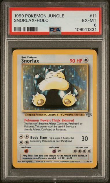 Snorlax PSA 6 11 Jungle Holofoil