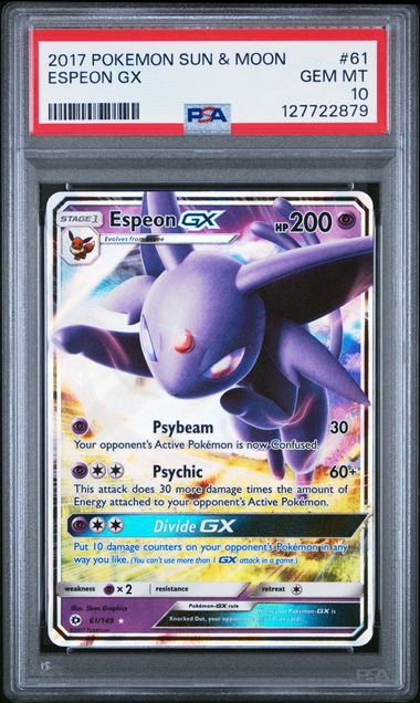 PSA 10 #161 Espeon GX 2017 Sun & Moon