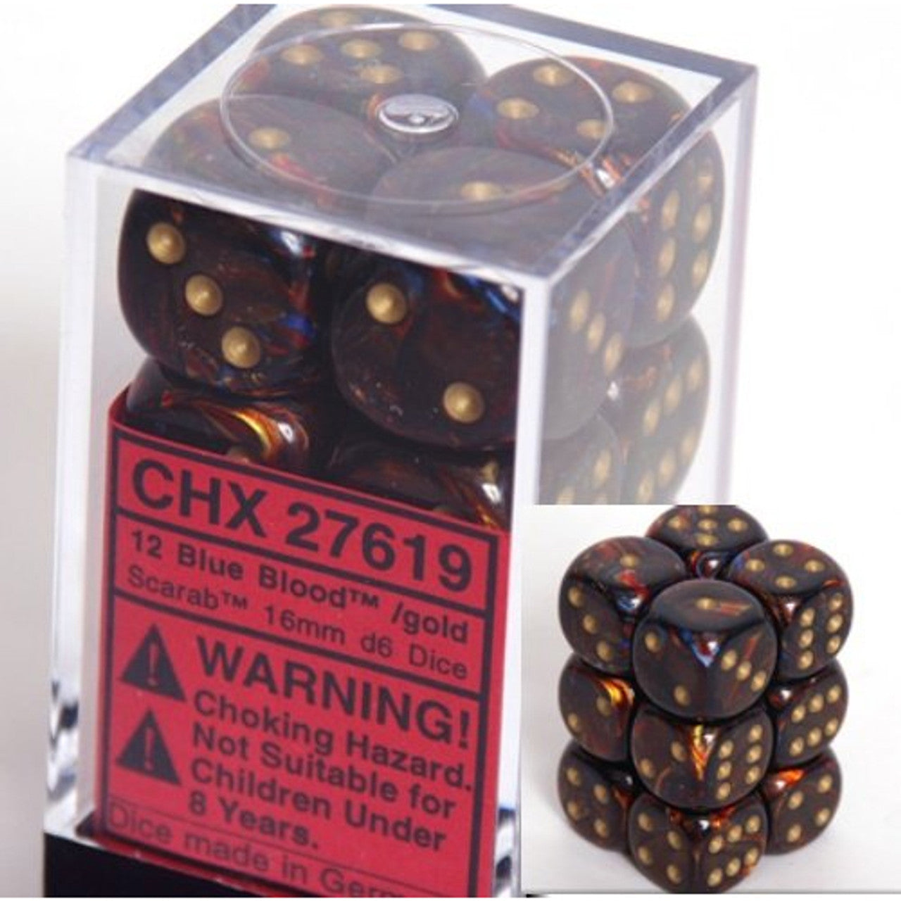 Chessex Scarab 16mm D6 12ct Dice Set