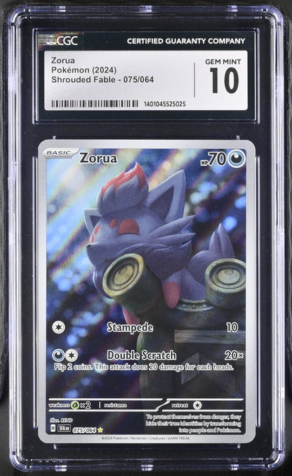 Zorua CGC 10 075 Shrouded Fable Illustration Rare