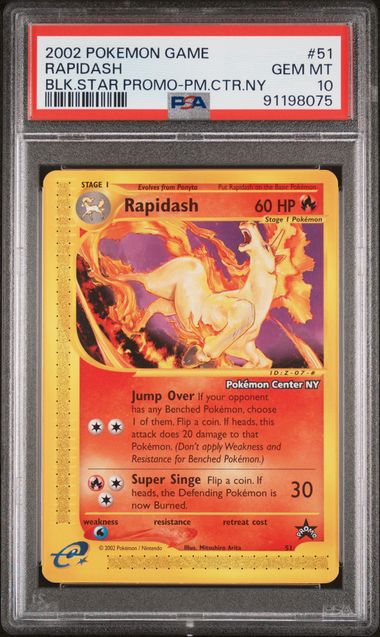 Rapidash PSA 10 51 Black Star Promo