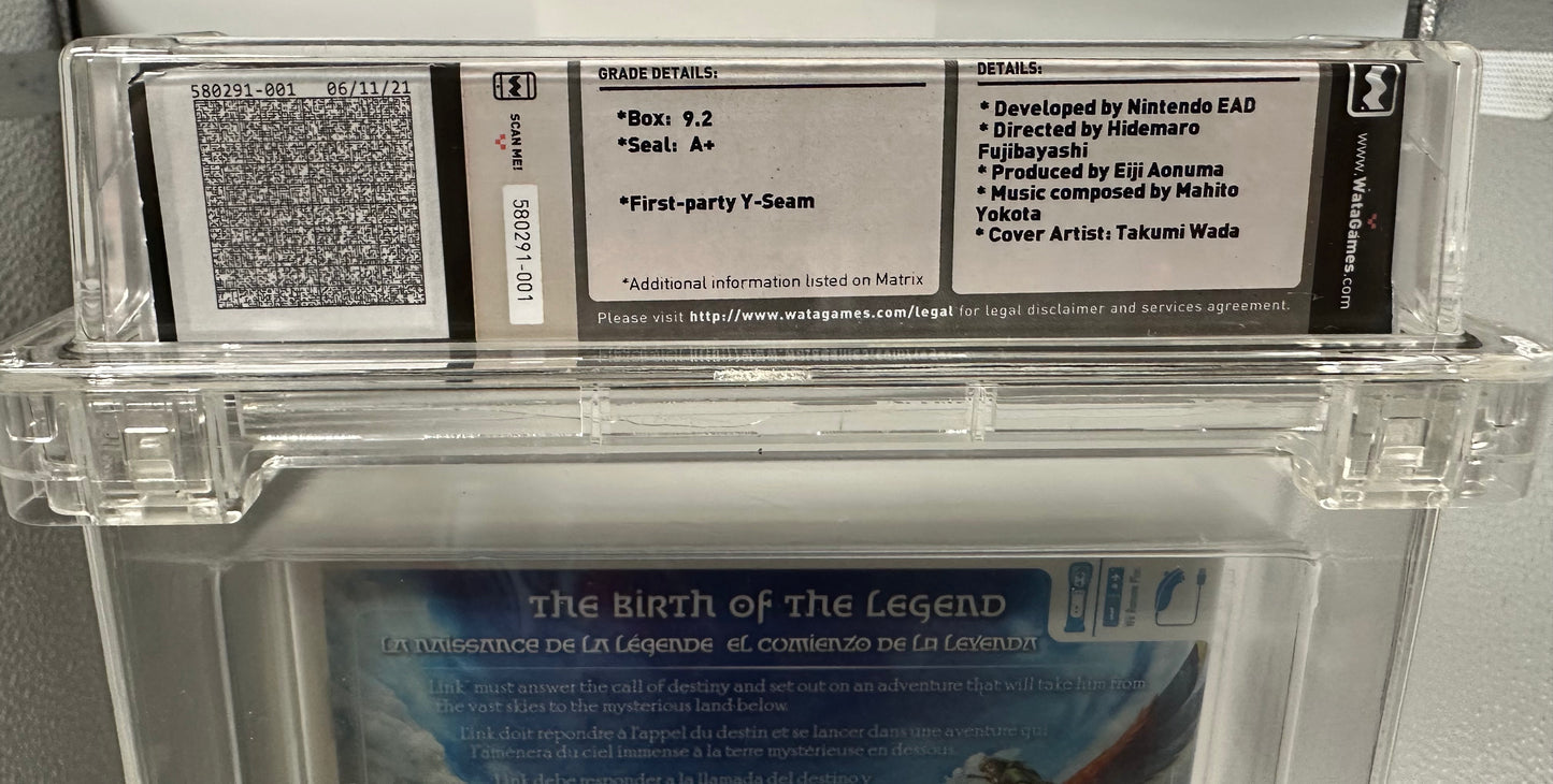 Legend of Zelda Skyward Sword Wii WATA Graded 9.2 A+ New Sealed