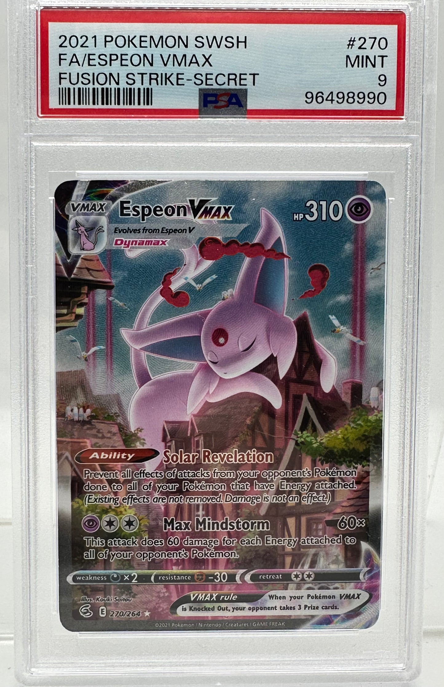 Espeon Vmax PSA 9 270 Fusion Strike Secret Alt Art