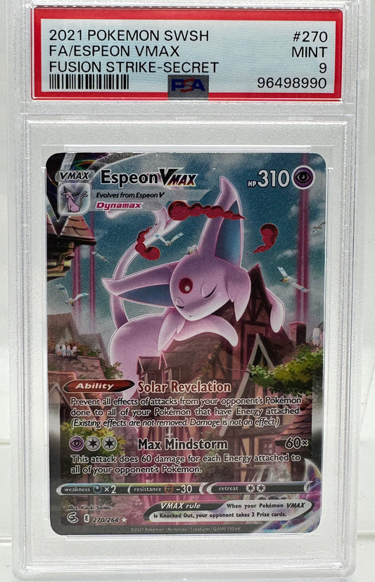 Espeon Vmax PSA 9 270 Fusion Strike Secret Alt Art