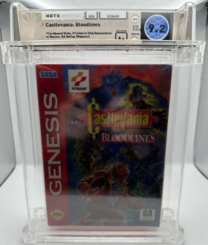 Castlevania: Bloodlines Sega Genesis WATA Graded 9.2 A+ New Sealed