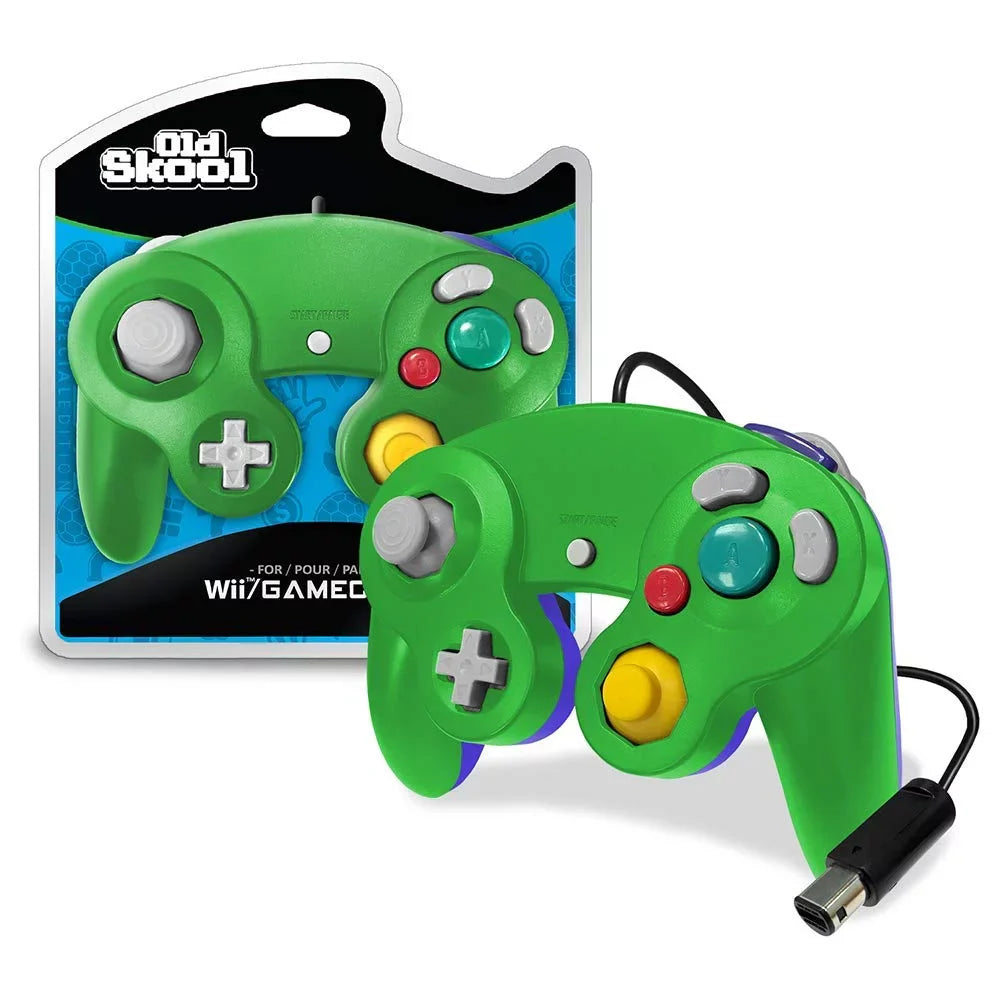 Old Skool Gamecube Controller - Green/Blue