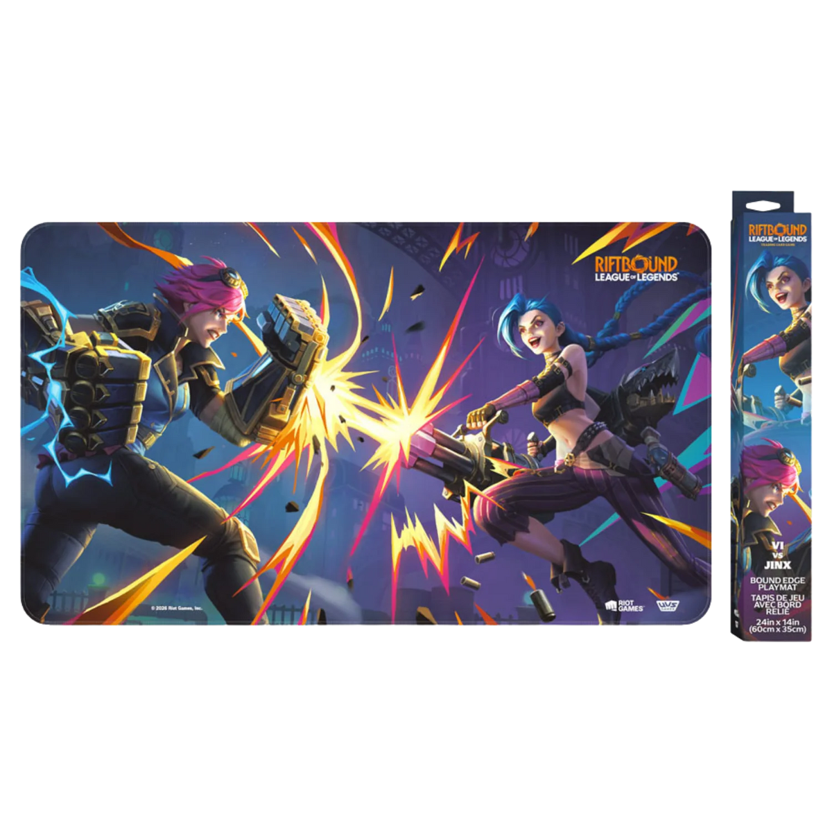 Riftbound League of Legends Vendetta Vi vs. Jinx Playmat