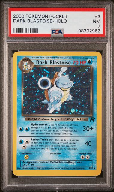 PSA 7 Dark Blastoise #3 Holo Team Rocket