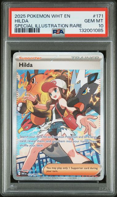 PSA 10 Hilda #171 White Flare SIR Special Illustration Rare