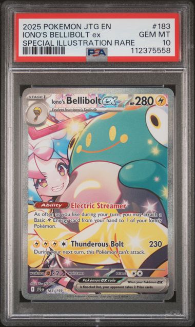 PSA 10 #183 Iono's Bellibolt EX 2025 Journey Together Special Illustration Rare