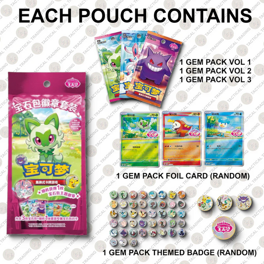 Pokemon CHINESE Gem Badge Pack